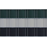 TOP MULTI formstabile PVC-Sichtschutzstreifen HART f&uuml;r Stabmattenzaun in verschiedenen Designs