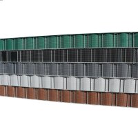 TOP MULTI PVC Rattan Sichtschutzstreifen f&uuml;r Doppelstabmattenzaun 19cm x 2,60m in 5 Farben